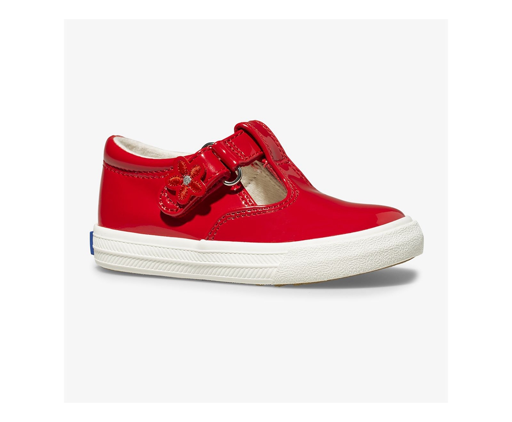 Kids Keds Slip Ons - Daphne Patent - Red - 5913-YVUAQ